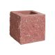 Pustak narożnie łupany 195x195x190 rubin