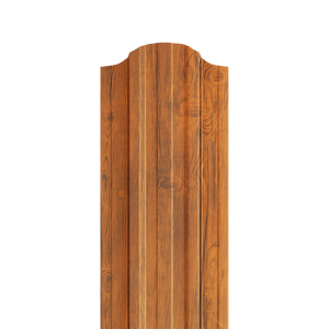 Sztacheta metalowa EMKA DREWNO x 2 zakończenie półokrągłe NBW74x2 (jasny dąb)