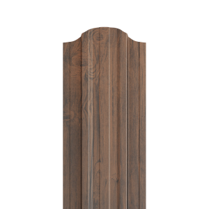 Sztacheta metalowa EMKA DREWNO x 2 zakończenie półokrągłe NBW74x2 (jasny dąb)