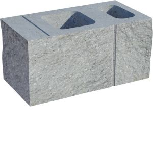 Pustak czterostronnie łupany 190x190x190 Biały BK