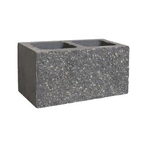 Pustak jednostronnie łupany 390x190x190 grafit 