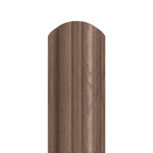 Sztacheta metalowa POLO DREWNO x 2 zakończenie półokrągłe NBW73x2 (ciemny dąb)