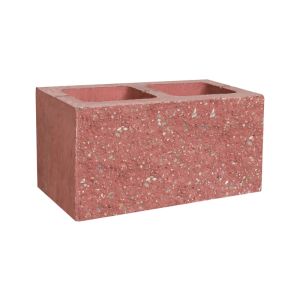 Pustak jednostronnie łupany 390x190x190 rubinowy