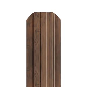 Sztacheta metalowa STANDARD DREWNO x 2 zakończenie półokrągłe NBW73x2 (ciemny dąb)